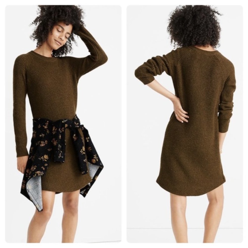 Madewell Hunter Green Sweater Dress Size XXSP